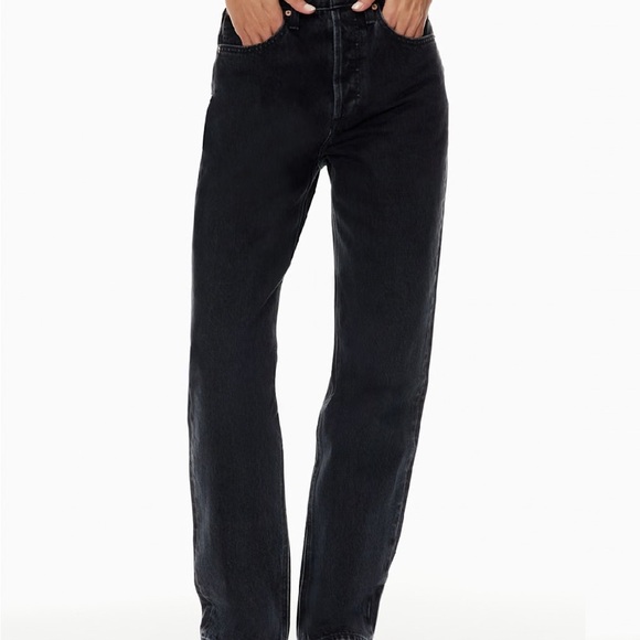 NEW WITH TAGS Denim Forum Black High Rise Loose Joni Jeans - Picture 2 of 7